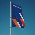 Photo d'un drapeau publicitaire